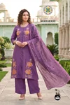 Maharani Vol 1 By Passion Tree Roman Silk Kurti With Bottom Dupatta
